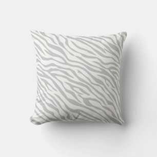 Magic Zebra Stripes Click to Customize Grey Colour Throw Pillow