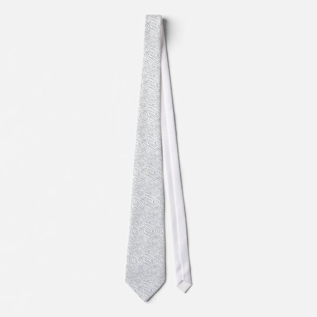 Magic Zebra Stripes Click to Customize Grey Colour Tie (Front)