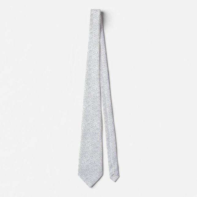 Magic Zebra Stripes Click to Customize Grey Colour Tie (Front)