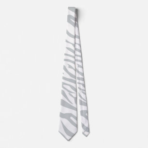 Magic Zebra Stripes Click to Customize Grey Colour Tie