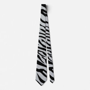 Magic Zebra Stripes Click to Customize Grey Colour Tie