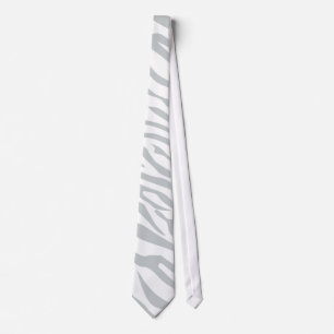 Magic Zebra Stripes Click to Customize Grey Colour Tie