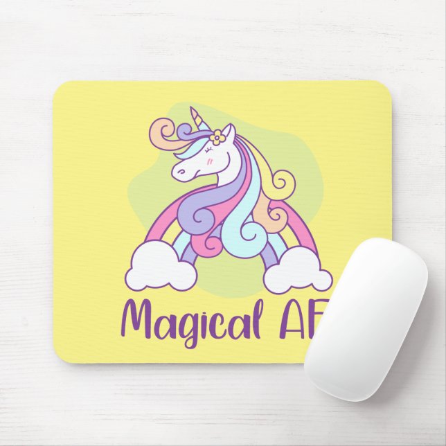 Magical AF | Unicorn Mouse Pad (With Mouse)