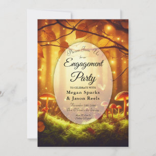 Magical Amber Forest Fairytale Engagement Party Invitation
