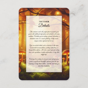 Magical Amber Forest Fairytale Wedding Enclosure Card