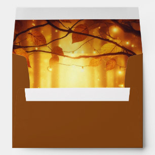 Magical Amber Forest Fairytale Wedding Envelope