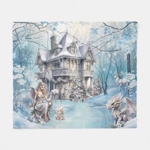 Magical and Whimsical Christmas Fairy Fleece Blanket