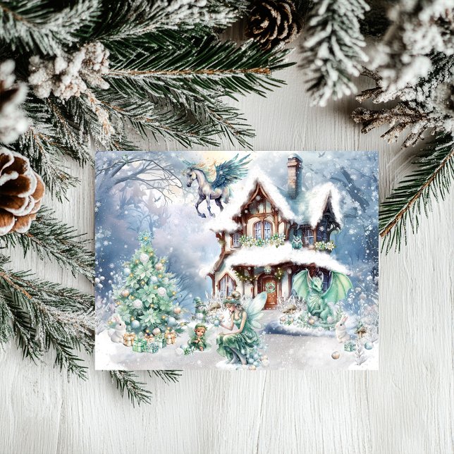 Magical and Whimsical Christmas Fairy Holiday Card (Creator Uploaded)