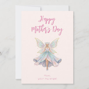 Magical Angel Fairy Pastel Colors Mother's Day Holiday Card