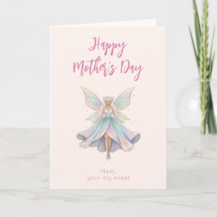 Magical Angel Fairy Pastel Colors Mother's Day Holiday Card