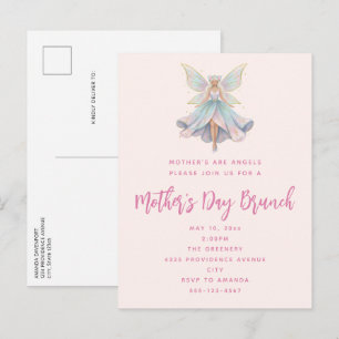 Magical Angel Fairy Pastel Colors Mother's Day Invitation Postcard