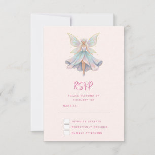 Magical Angel Fairy Pastel Colors RSVP Card