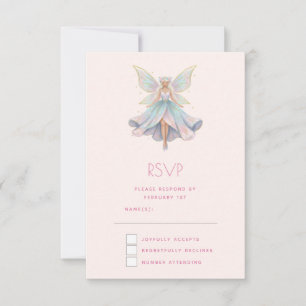 Magical Angel Fairy Pastel Colors RSVP Card