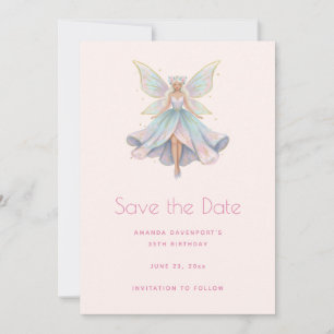 Magical Angel Fairy Pastel Colors Save The Date