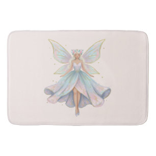 Magical Angel Fairy Pastel Colours Bath Mat