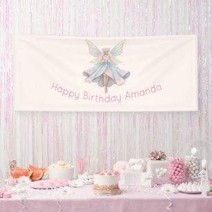 Magical Angel Fairy Pastel Colours Birthday Banner