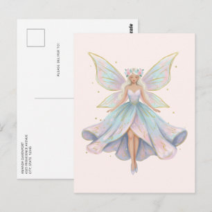 Magical Angel Fairy Pastel Colours Postcard