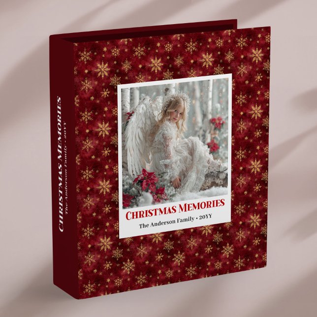 Magical Angelic Red Gold Custom Christmas memory  Binder (Magical Angelic Red Gold Custom Christmas memory album)