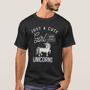 Magical Animal Women Just A Cute Girl Who Loves Un T-Shirt