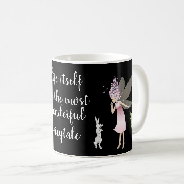 Magical Animals: Enchanting Fairy Quote Coffee Mug (Front Right)