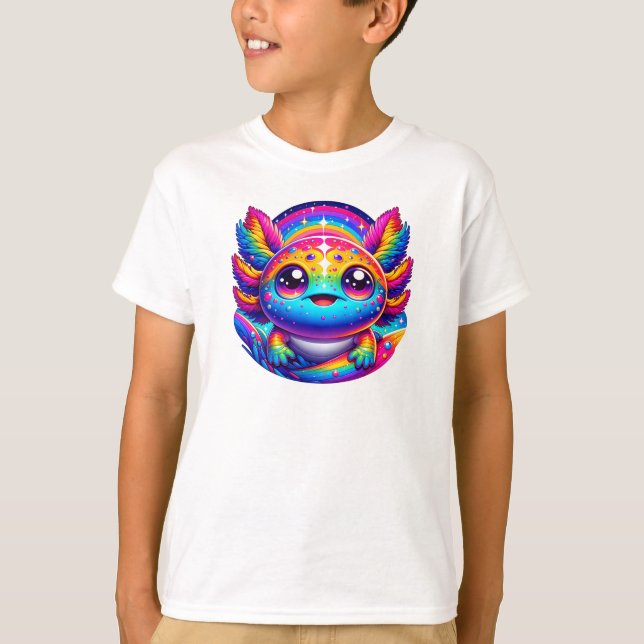 Magical Axolotl: Colourful imagination for kids  T-Shirt (Front)