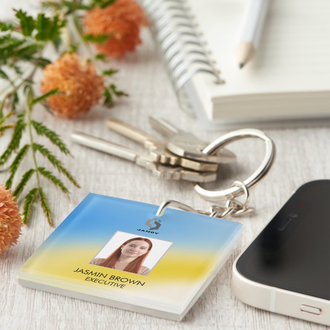 Magical background name Personalized  Keychain (Front Right)