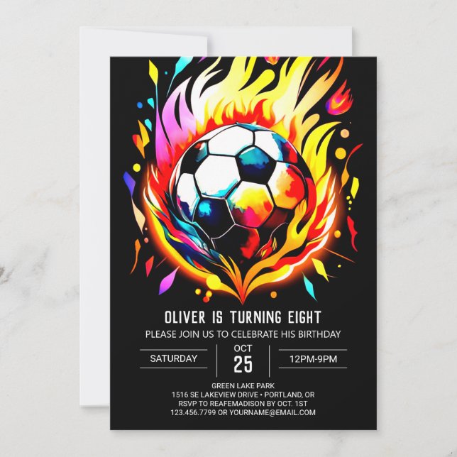 Magical Ball Editable Kids Birthday Invitation (Front)