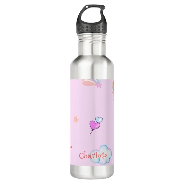 Magical Ballet rainbow back to school party kid 710 Ml Water Bottle (Front)