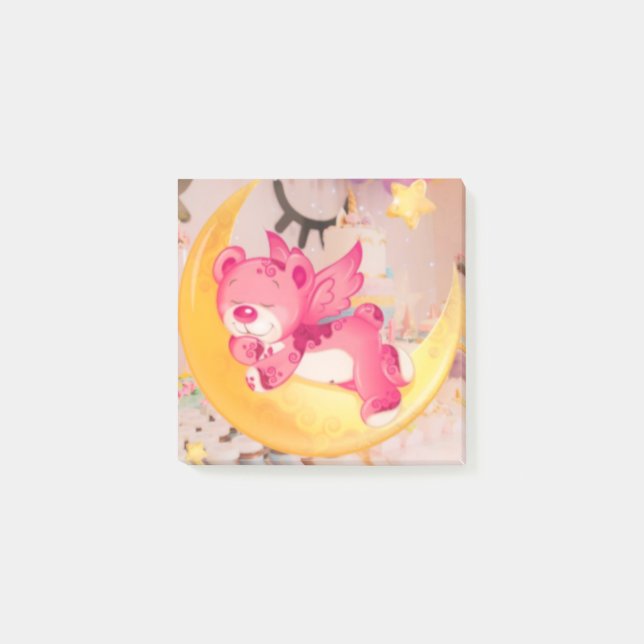 Magical Bear Birthday Party Theme   Post-it Notes (Front)