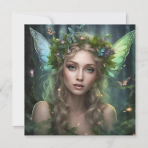 Magical Beautiful Nature Forest Fairy  Card