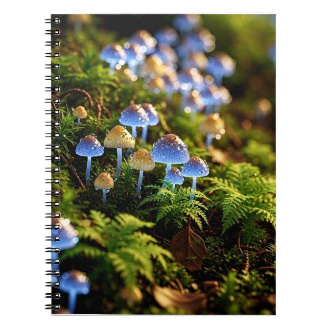 Magical Bioluminescent Fungi - Deep Forest Notebook (Front)