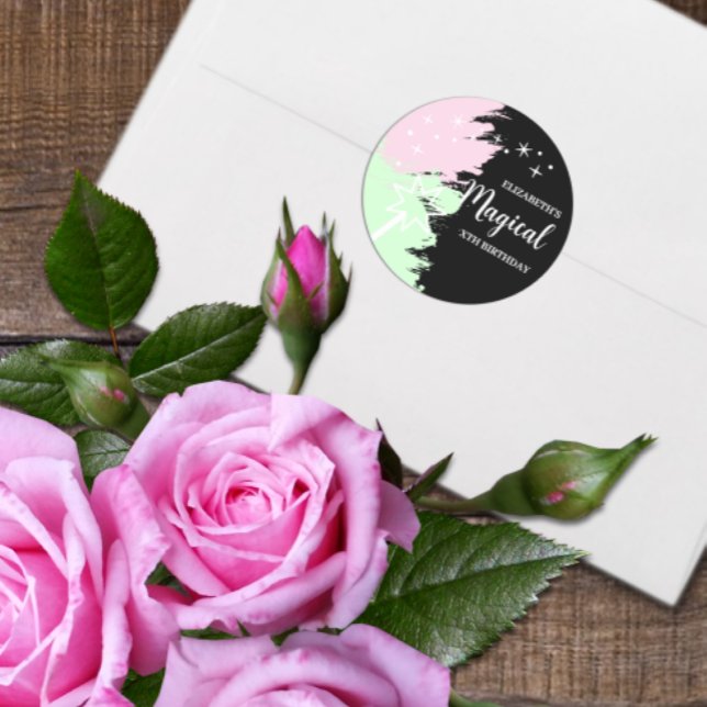 Magical Birthday Classic Round Sticker (Creator Uploaded)