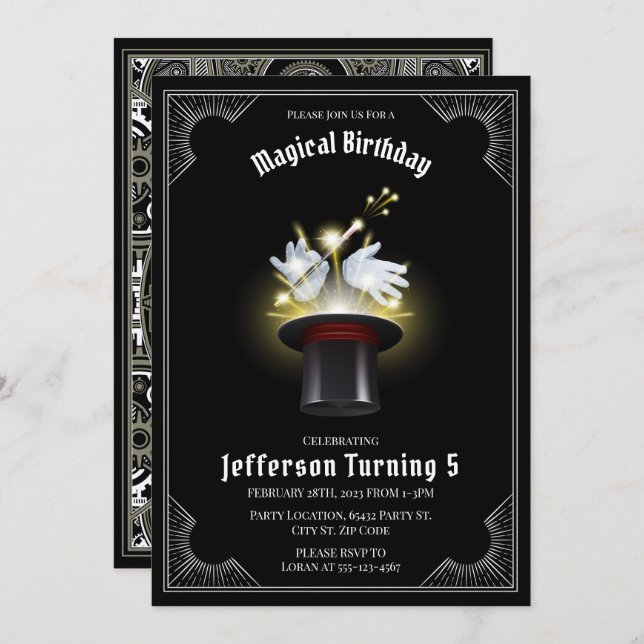 Magical Birthday Invitation (Front/Back)