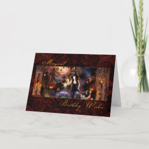 Magical Birthday - Witch card