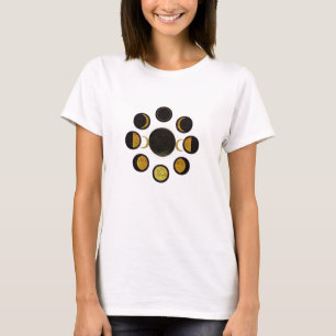 Magical Black & Gold Moon Phases T-Shirt