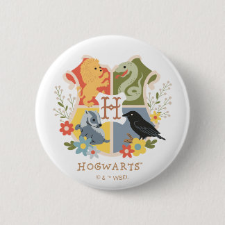 Magical Blooms HOGWARTS™ Crest 2 Inch Round Button