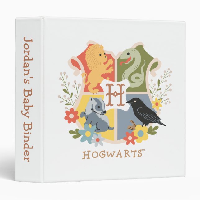 Magical Blooms HOGWARTS™ Crest Binder (Front/Spine)