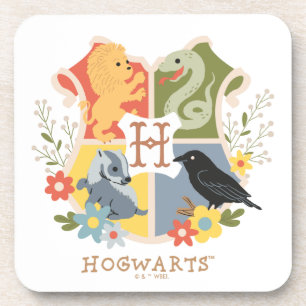 Magical Blooms HOGWARTS™ Crest Coaster