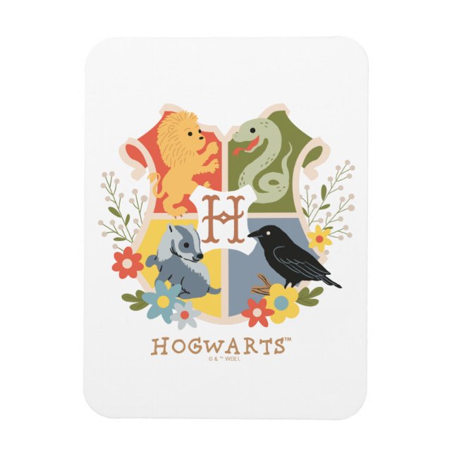 Magical Blooms HOGWARTS™ Crest Magnet (Vertical)