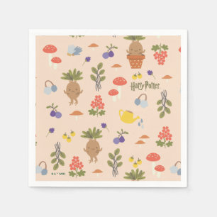 Magical Blooms Mandrake Pattern Napkin