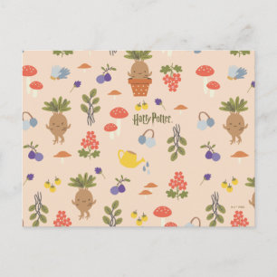 Magical Blooms Mandrake Pattern Postcard