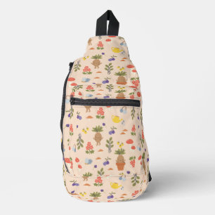 Magical Blooms Mandrake Pattern Sling Bag