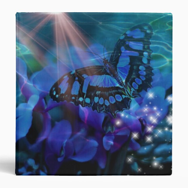 Magical Blue Butterfly Binder (Front)