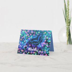 Magical Blue Butterfly Thank You Card