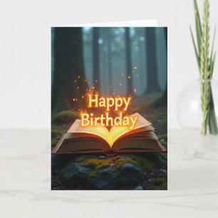 Magical Book Birthday Card