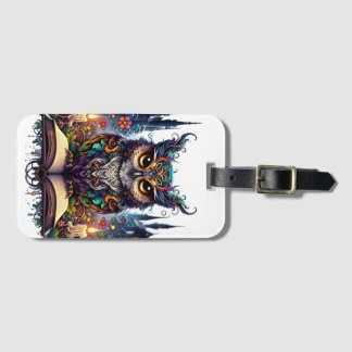 Magical Bookish Owl Luggage Tag