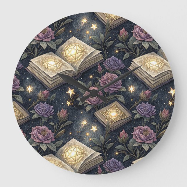 Magical Books Large Clock (Front)