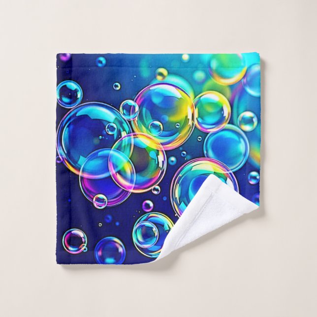 Magical Bubble Colours Bath Towel Set (Wash Cloth)