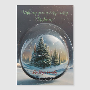 Magical bubble with christmas trees & custom text