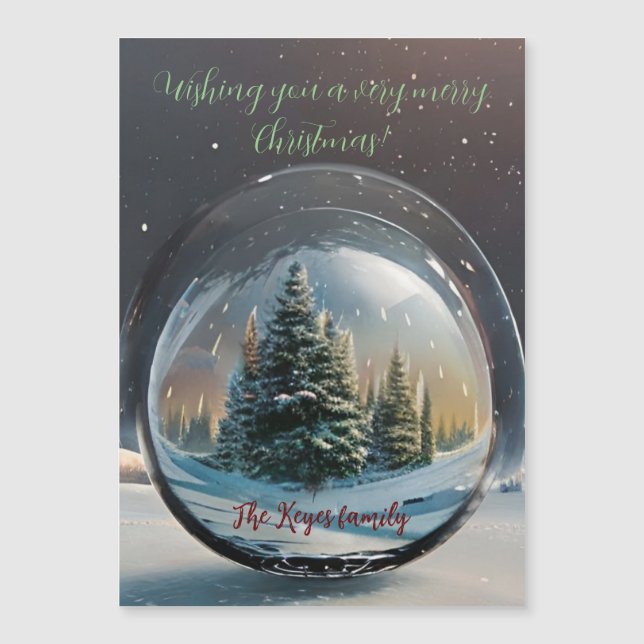 Magical bubble with christmas trees & custom text (Front)